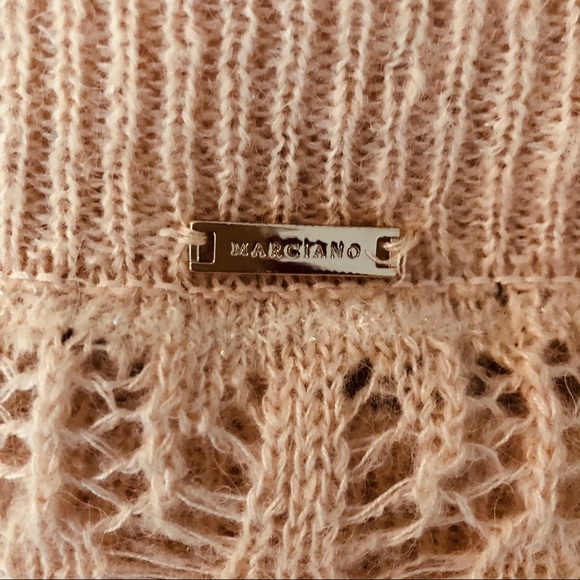 Marciano Nude Open Knit Sparkly Sweater - Picture 7 of 9